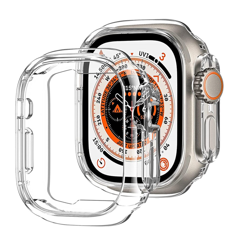 Ốp Cho Apple Watch Ultra 49Mm Apple Watch 8 45Mm 41Mm Không Bảo Vệ Màn Hình Ốp Chống Sốc PC Cho I Watch Ultra Ốp 49Mm