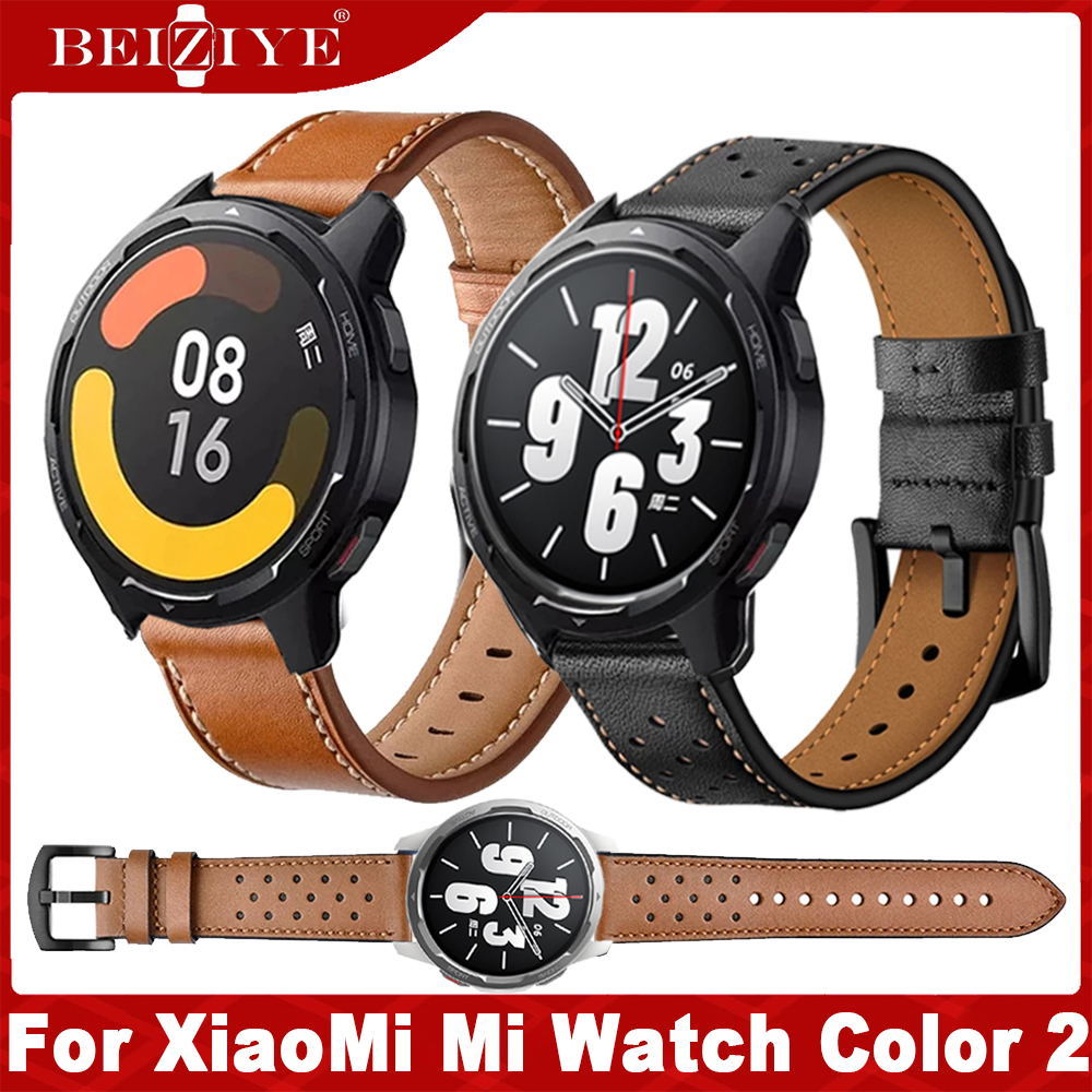 Dây đeo bằng da cho đồng hồ Xiaomi MI watch color 2 dây đeo thay thế Dây đeo đồng hồ cho đồng hồ thô