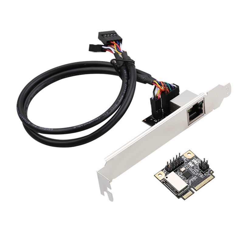 Mini PCI-E to Gigabit Ethernet Network Card 1000M RJ45 Port to Mini PCI