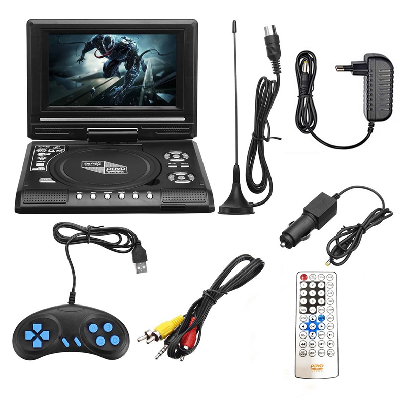Portable 7.8 Inch TV Home Car DVD Player HD VCD CD MP3 HD EVD Player with