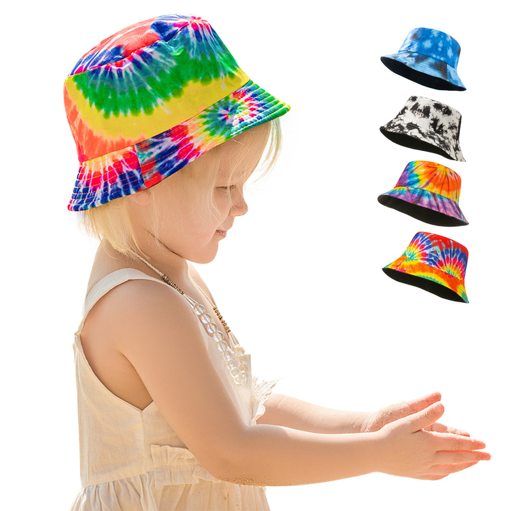 LJ5FD14O Summer UV Protection Cotton Fruit Print Bucket Hat Baby Sun Hat Beach Cap Breathable