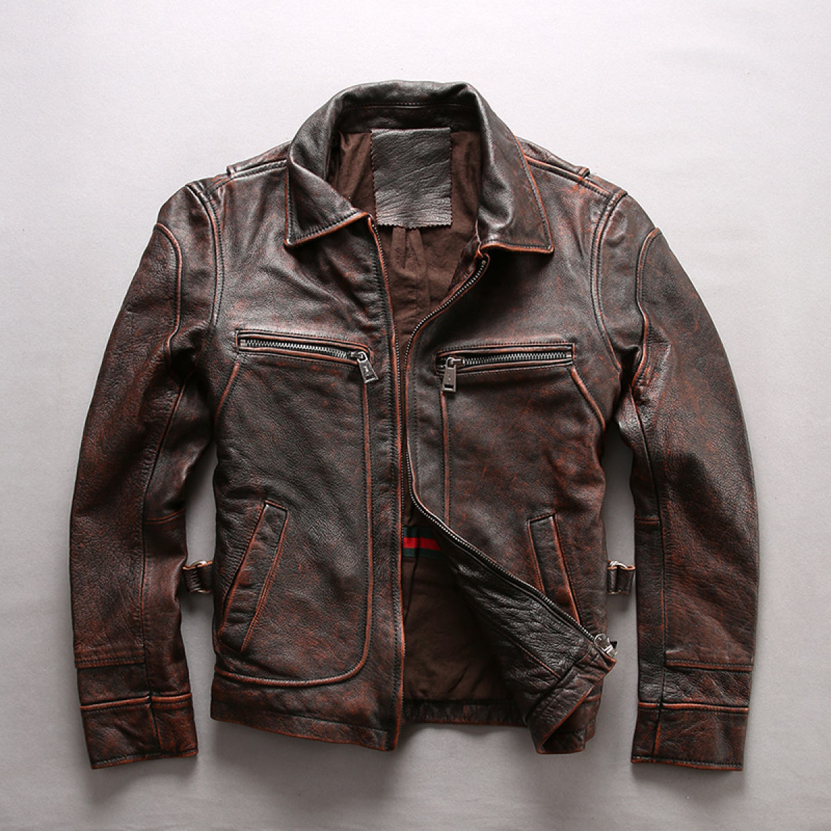 Кожаная мужская куртка df20fw766