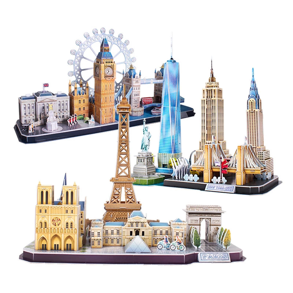 Bebira Trẻ Em Đồ Chơi London Paris New York mô hình thu nhỏ đồ chơi giáo