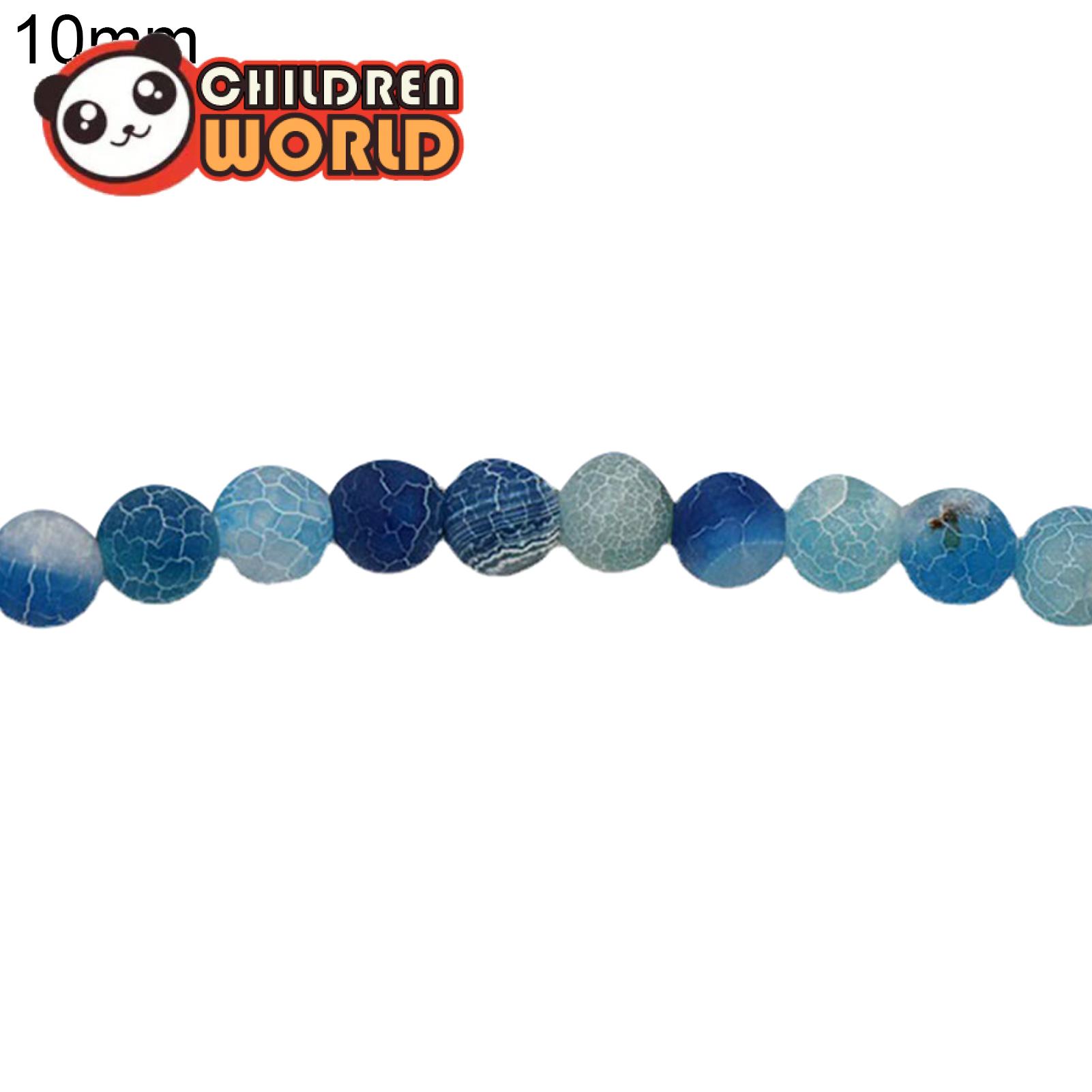 Childrenworld 1 Strand ที่มีประโยชน์ลูกปัดสร้อยคอ Frosted DIY เครื่องประดับสีฟ้าสร้อยข้อมือทำมือสำหรับ Scrapbooking