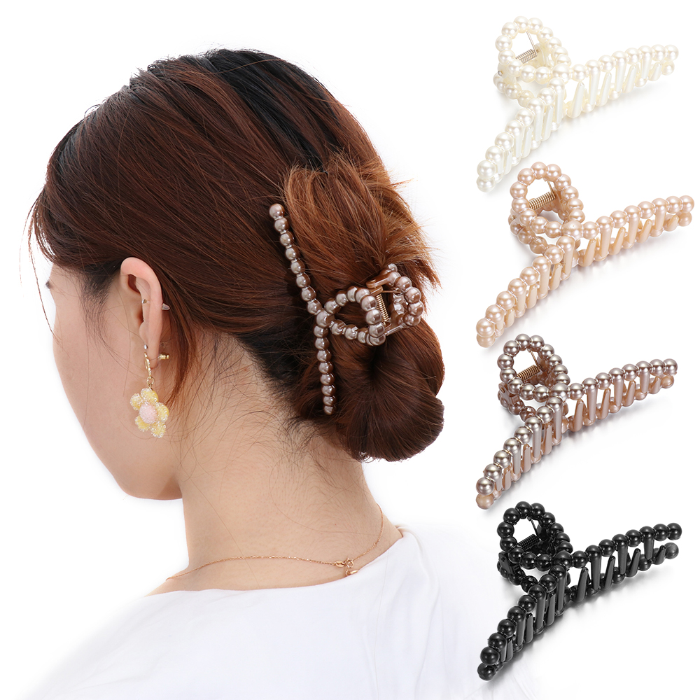 PAN6303936269 Big Size Makeup Tools Hyperbole Girls Hairpins Hair Accessories Hair Clips Pearls Hair Claw Hair Styling Barrettes
