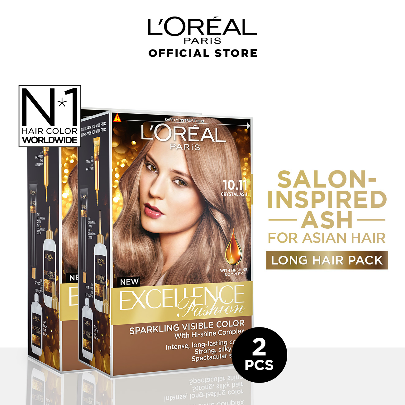LOreal Paris Excellence Fashion Hair Color - Ash Shades Bundle of 2s |  Lazada Singapore