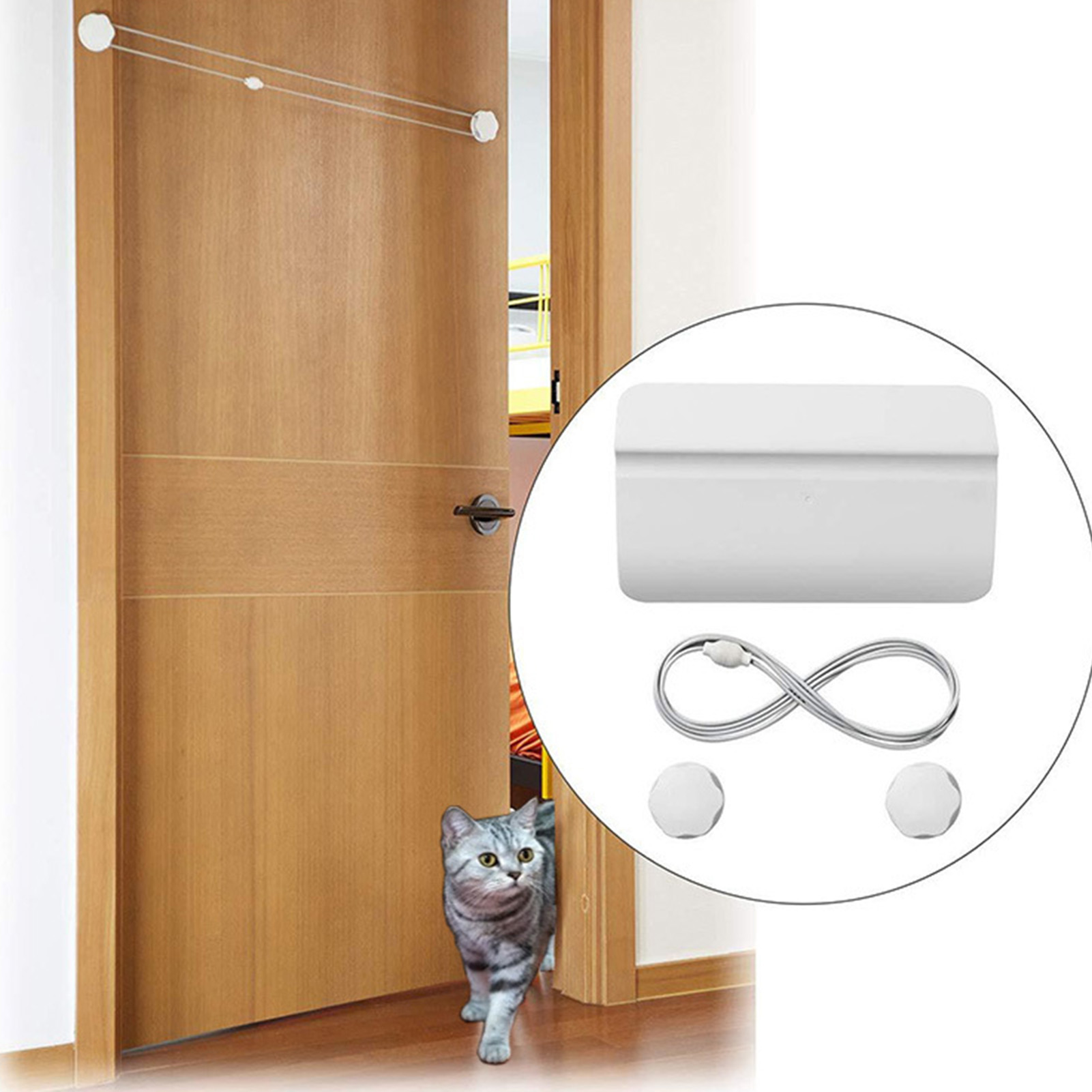 1 Bộ Cửa Cho Thú Cưng Thông Dụng Nắp Cửa Chống Mòn Miễn Phí Vào Và Ra Tiện Lợi, Cho Chó Mèo Nhà
