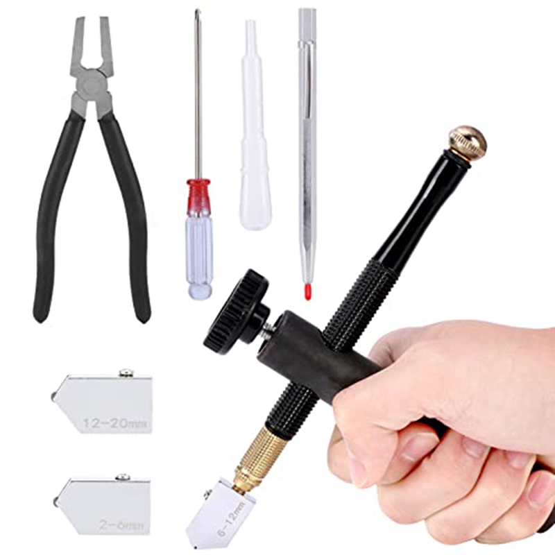 Glass Bottle Cutter Kit Bottle Cutter DIY Machine for Cutting Round Oval Bottles and Mason Jars with Gloves Sanding Paper Fixing Rubber Ring and