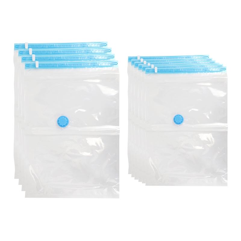 Vacuum bag 10 pieces Set 2 sizes 6 pieces 40x60 and 4 pieces 60x80 sturdy for storing clothes, quilts and bed linen Vacuum bag for clothes.