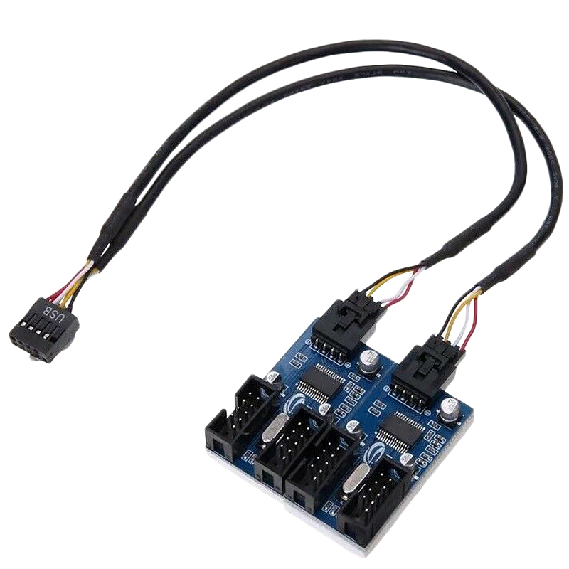 Motherboard Usb 9Pin Header 1 To 4 Splitter Port Multiplier 30Cm Extension Cable