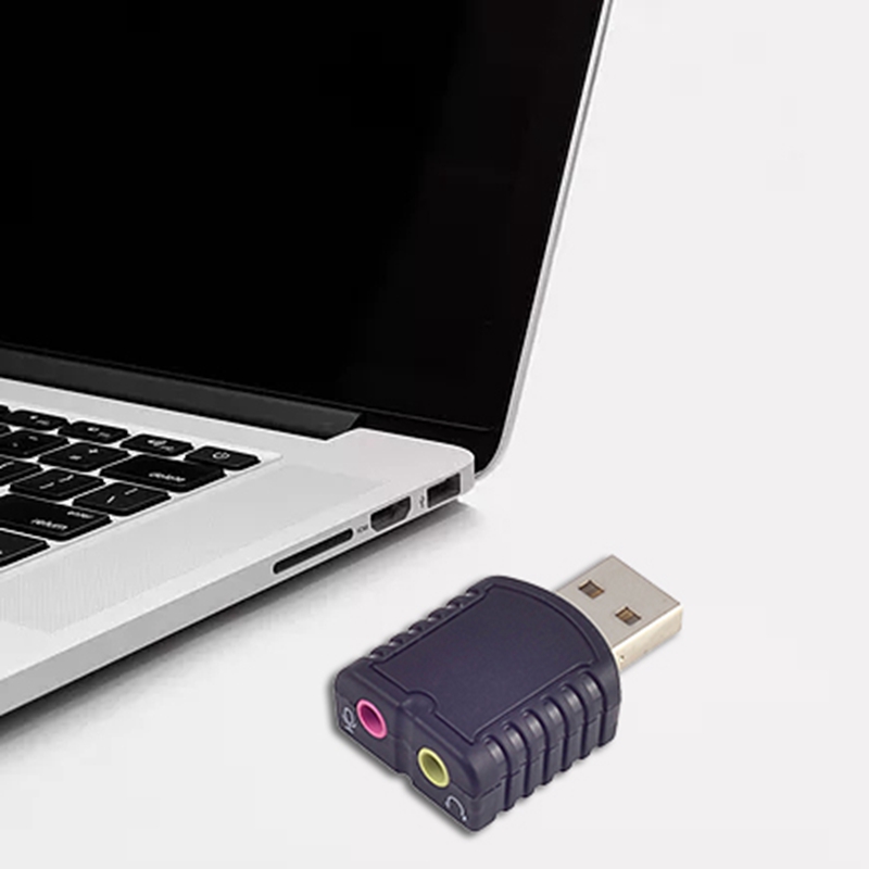 Portable USB External Sound Card Microphone Earphone USB Stereo Sound