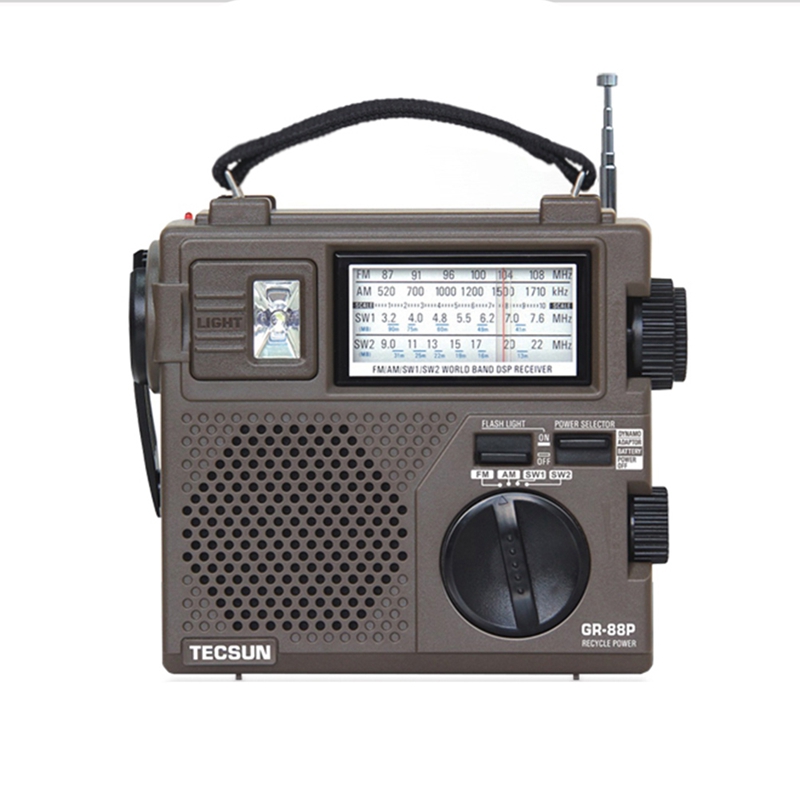 VNLH7J TECSUN GR-88P Digital Radio Receiver Emergency Light Radio Dynamo