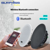 6" Bluetooth Ceiling Speaker Set for Surround Sound PA System