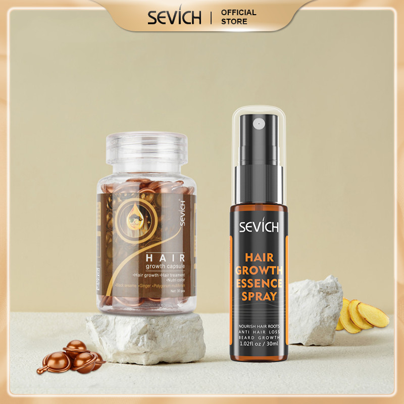 SEVICH Tinh chất mọc tóc từ gừng 30ml + dầu xịt tăng cường mọc tóc kiểm soát dầu chống rụng tóc - INTL