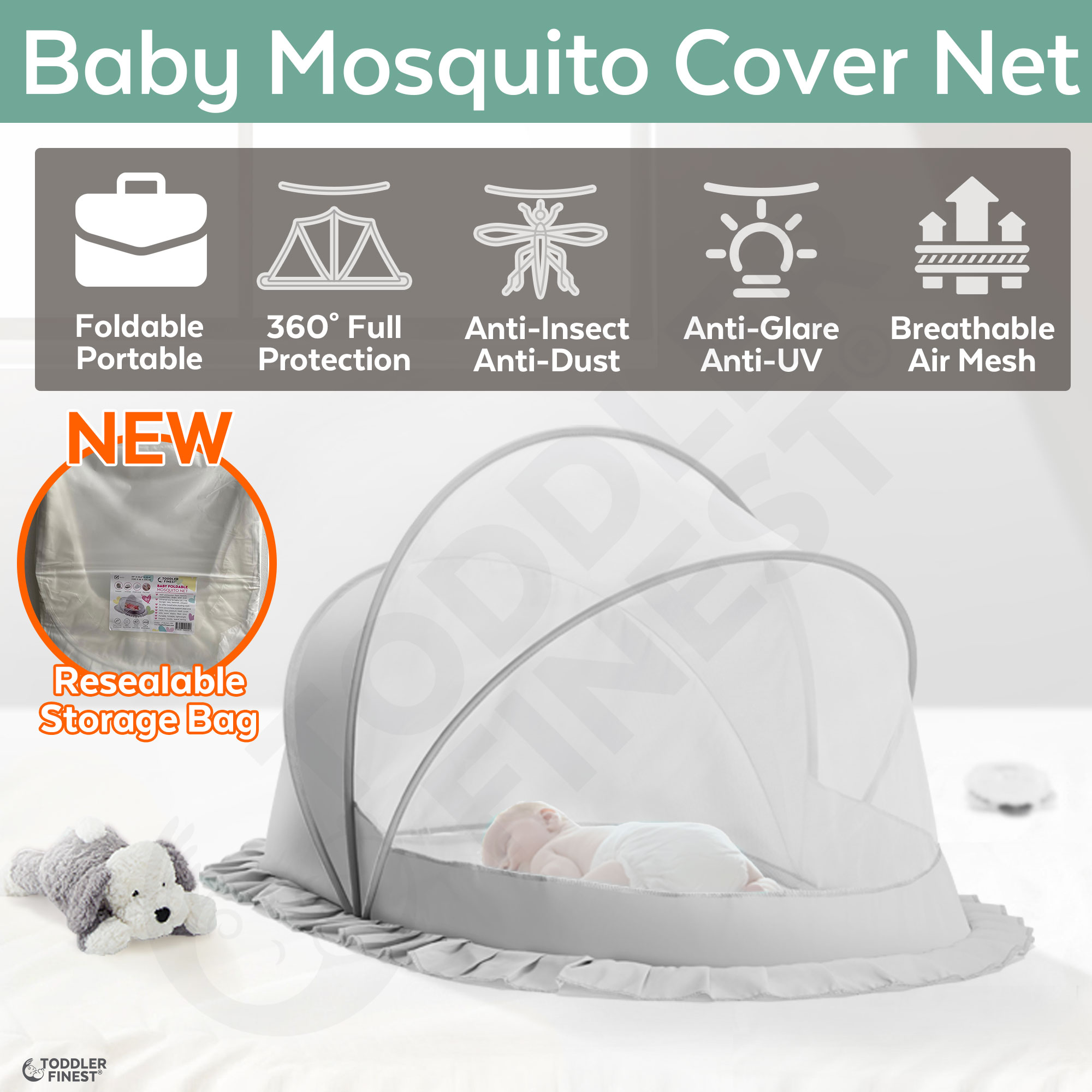 bassinet with net cover