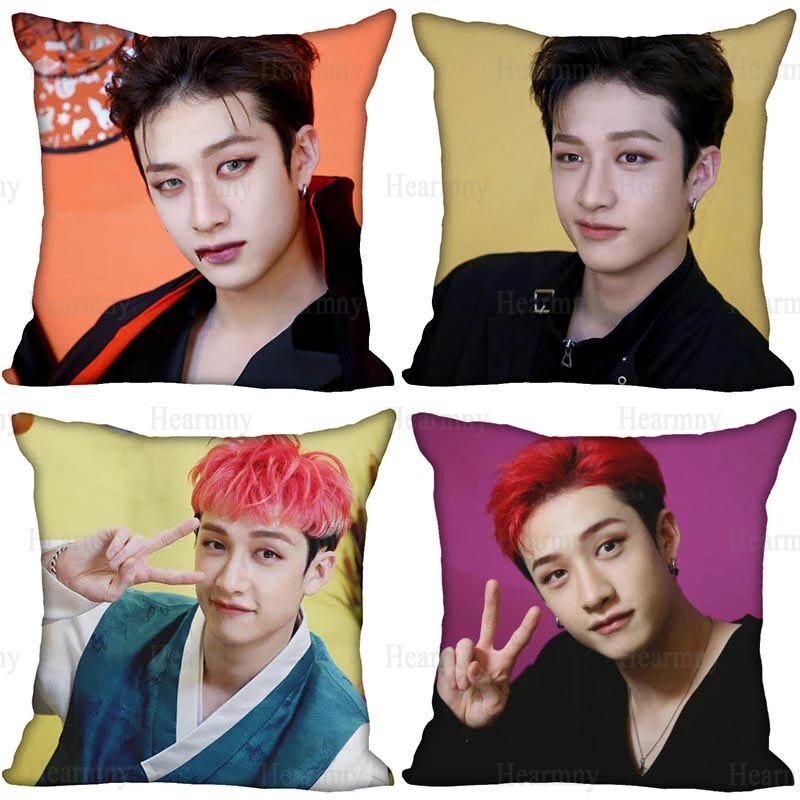 Bang Chan KPOP Pillow Cover, Fronha quadrada, Zipper Pillow Cases, Quarto