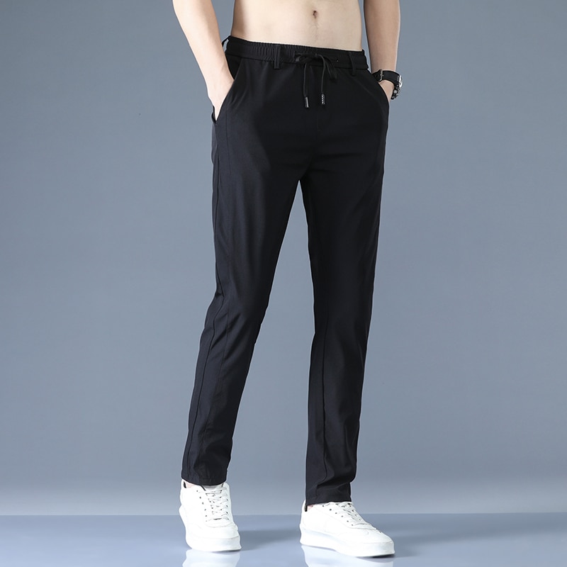 2022 Men s Trousers Spring Summer New Thin Green Solid Color Fashion