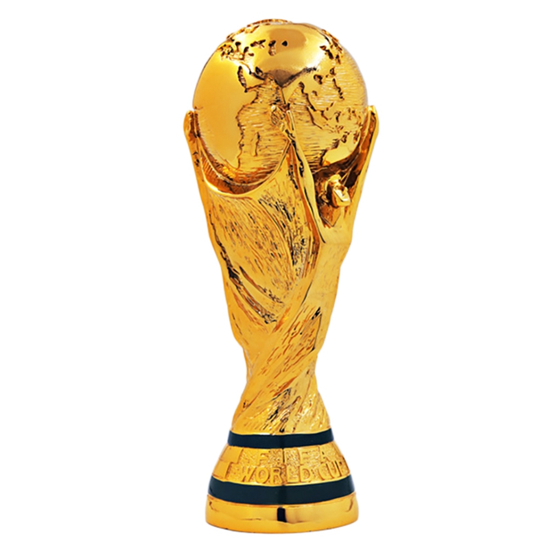 2022 Qatar World Cup Trophy Full Gold Plated Resin Cup Model Souvenir Football Crafts Decoration Fans