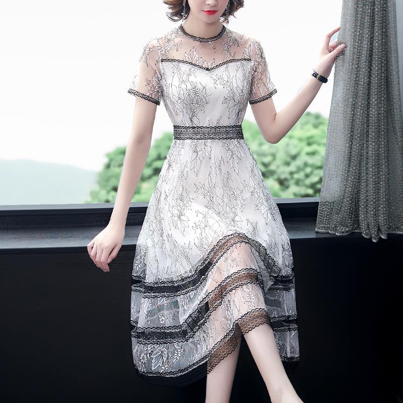 Đầm Ren Trắng Nữ Cao Cấp Váy Xòe Lưới Mới 2023 Cho Nữ ĐầM Nữ Thần Khí Chất
