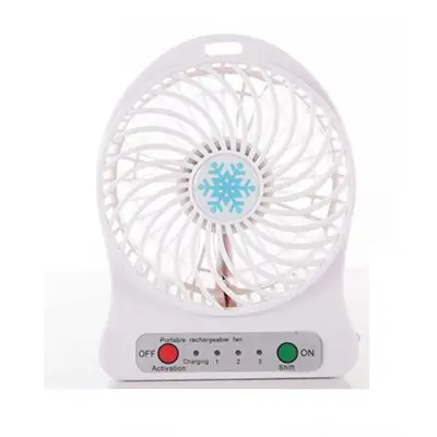 WPODOCA Office Supplies Activities Convenience Rechargeable Student Gift Electric Fan Portable Fan Mini Desk USB Battery Fan LED Light Air Cooler (2)