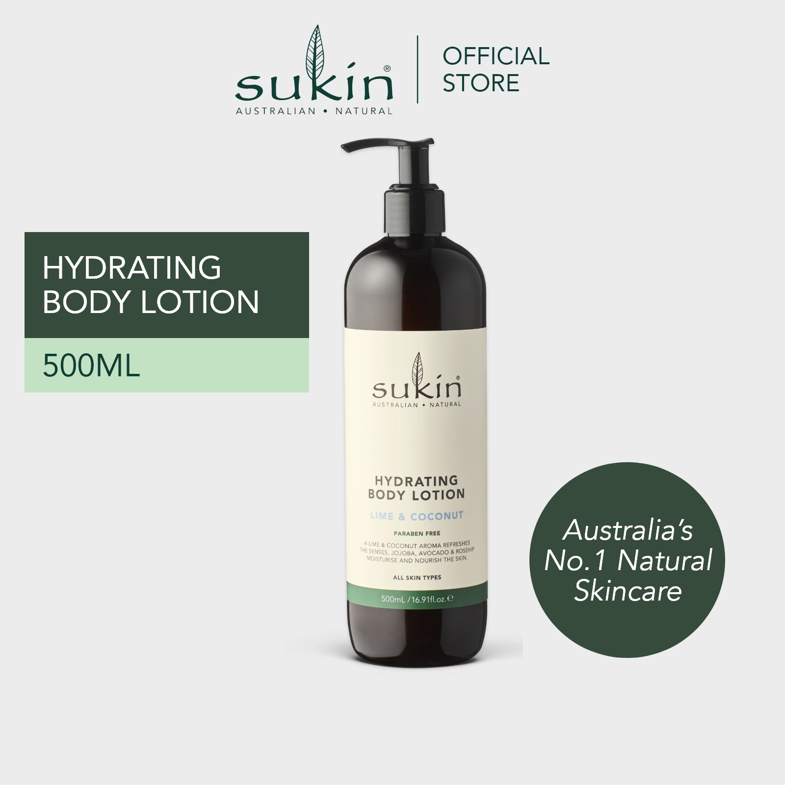 Gambar Sukin Hydrating Body Lotion   Lime   Coconut (500ml)