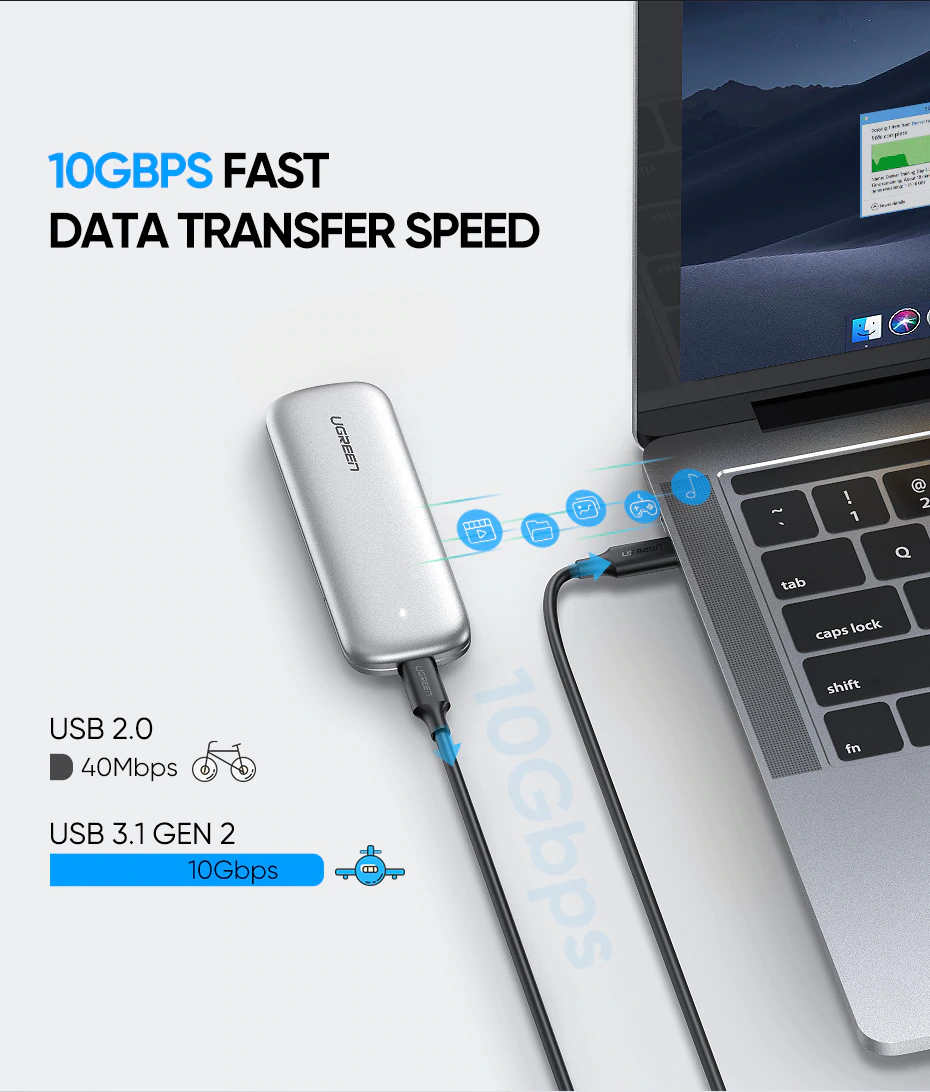 Brand Name:UGREEN Connector:TYPE-C Maximum Current:5A Surface Material:PVC Model Name:USB3.1 Gen2 USB C to USB C Cable Current:5A Output:100W(Max) Transfer Speed:10Gbps Function:Type C to Type C Cable
