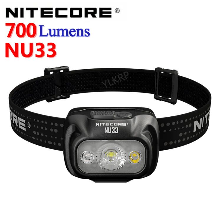 %100 original nitecore nu33 700 lumen three light source headlight,