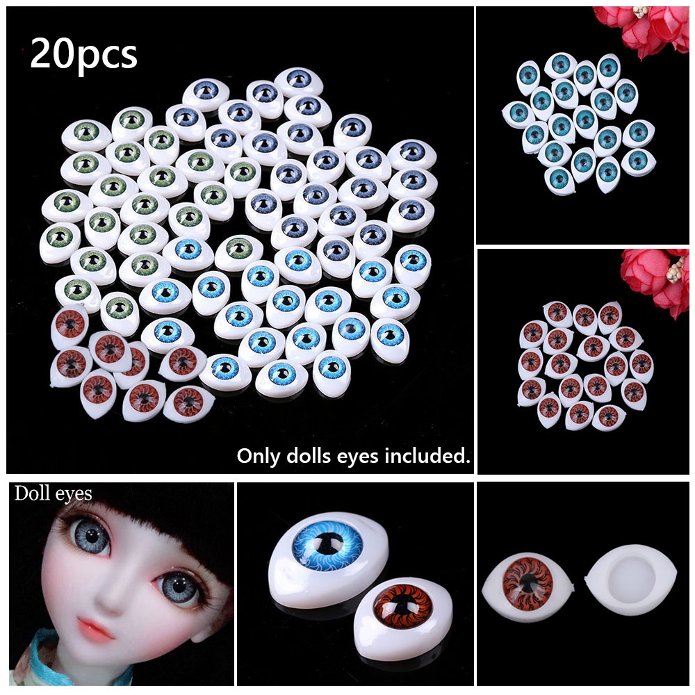 SURRIP FASHION 20pcs 4 colors Animal Toys Funny Puppet Making Dinosaur Eye Doll Safety Eyes DIY Craft Accessories