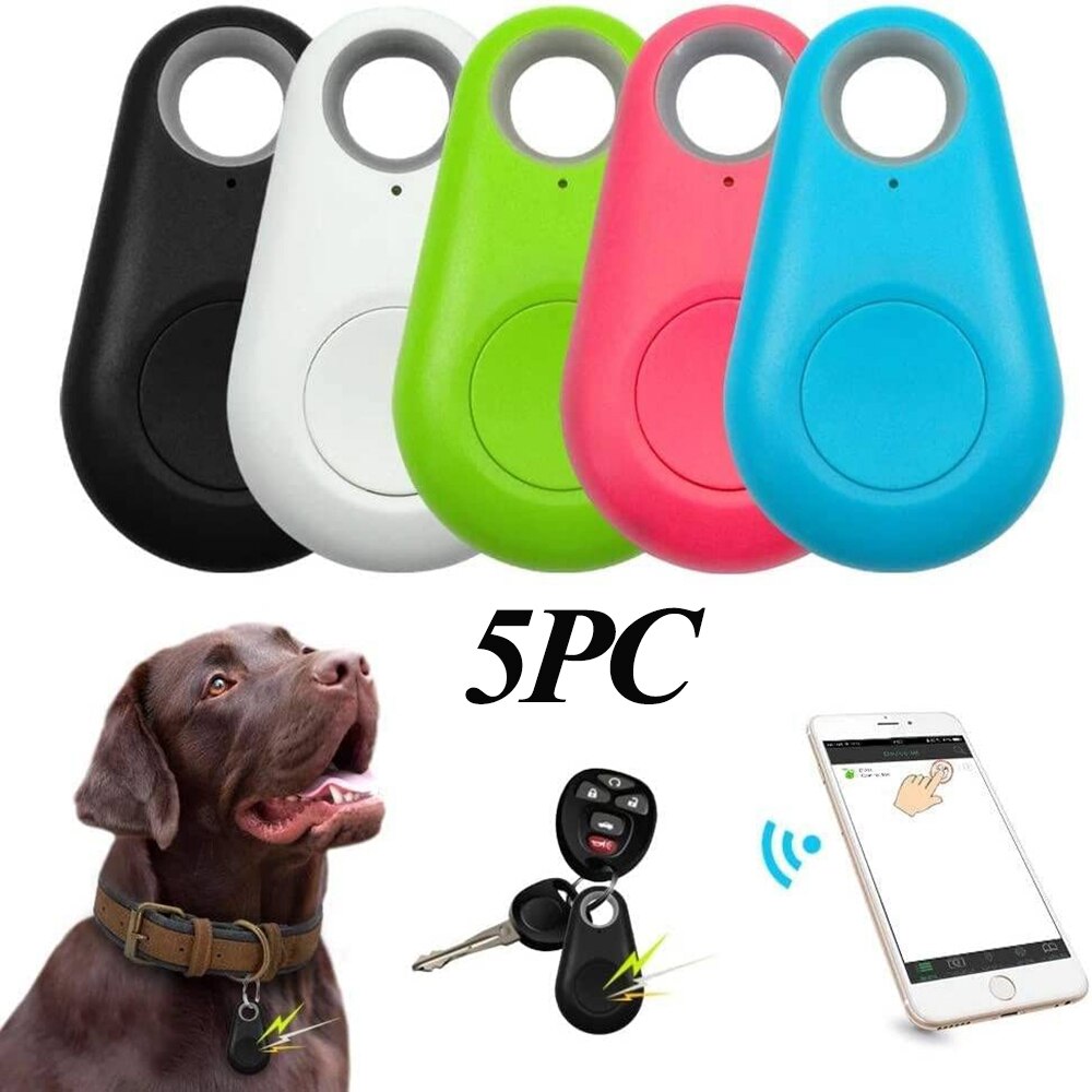 GPS Pet định vị thông minh 5 cái chống mất báo động tag không dây vòng cổ cho chó thích hợp cho Chó mèo Thiết bị theo dõi Bluetooth essories