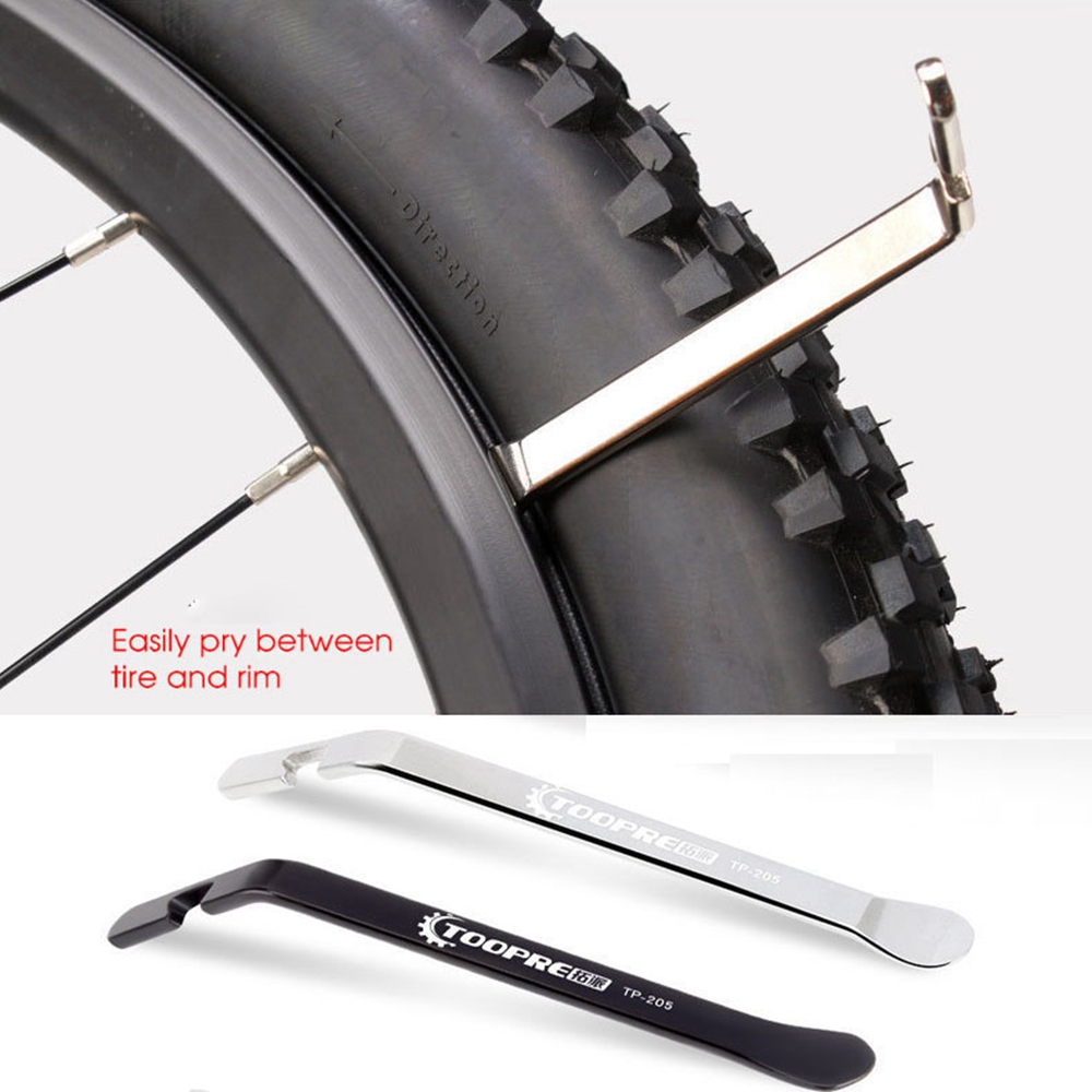 JUZHUFEI 1/2/3 pcs Silver/Black Steel Mountain Bicycles MTB Bike Accessories Bicycle Type Opener Pry Up Tool Cycling Repair Tools Tire Lever Breaker