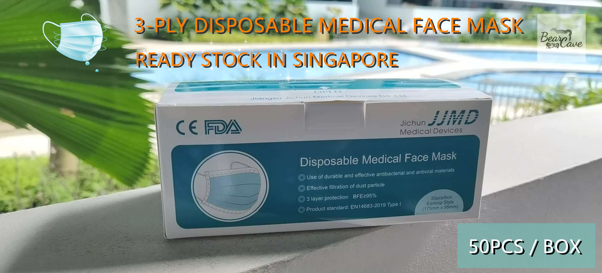 jjmd disposable face mask