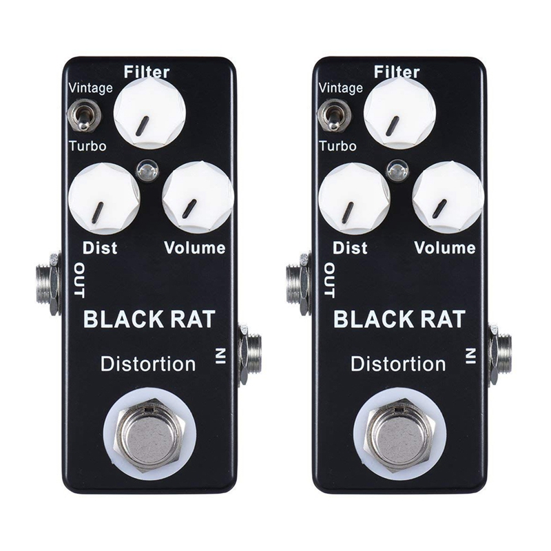Mosky 2X Black RAT Distortion Mini Guitar Effect Pedal