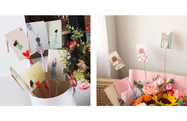 Jual PLASTIC STICK CARD / PLASTIK KLIP KARTU UCAPAN / RANGKAIAN BUNGA /  FLOWER CARD HOLDER / FLORIST / DIY BUKET BUNGA