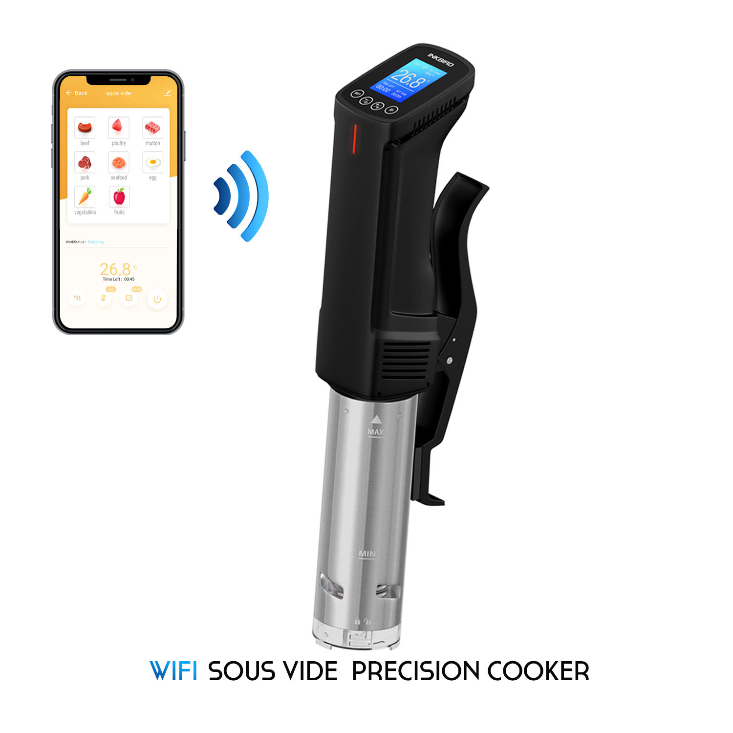 inkbird wifi sous vide cookers 1000 watts