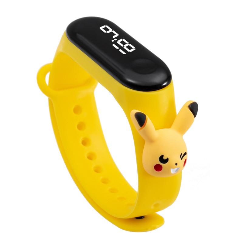 Pokemon Pikachu Đồng hồ trẻ em Hiển Thị Pokemon nhân vật hoạt hình đồng hồ