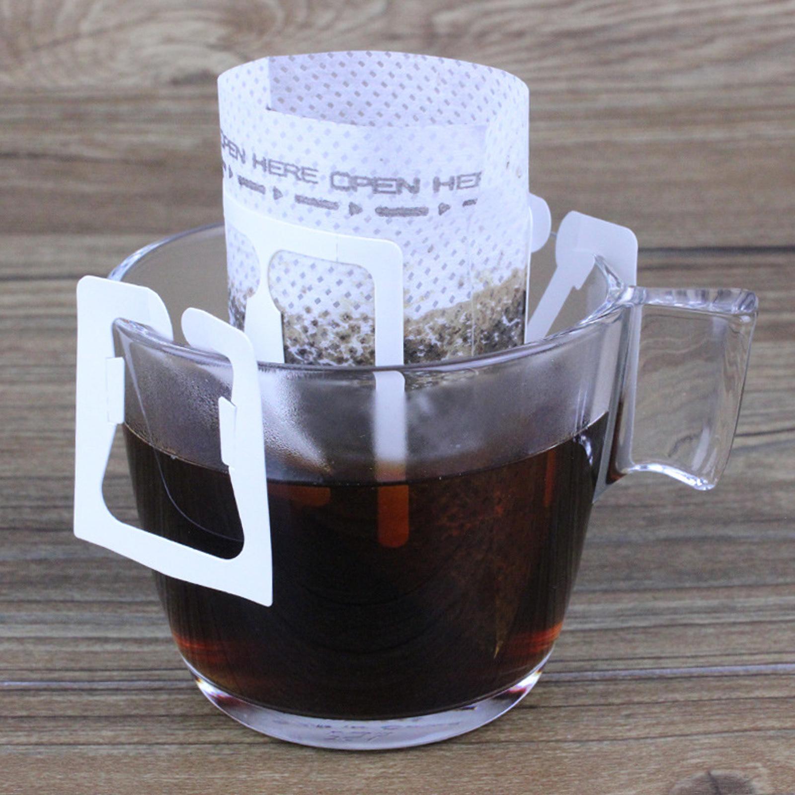 50pcs Coffee Filter Paper Bags Disposable Drip Coffee Bag Hanging Portafilter Tea Ear Accessories Coffee Tool Espresso J5L6