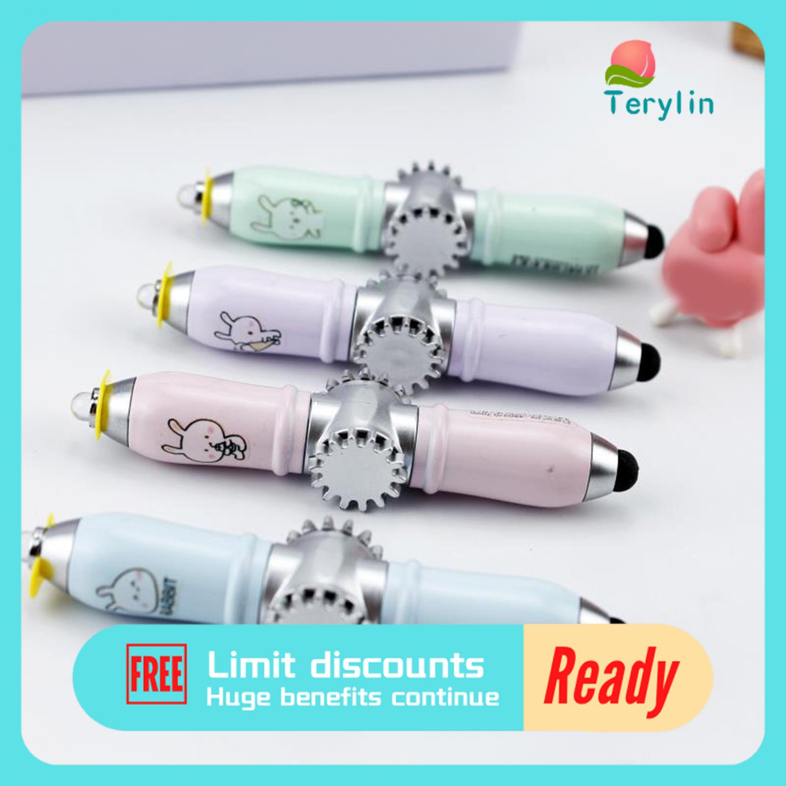 Đèn Bút Quay Terylin-Bộ Giảm Căng Thẳng Phát Ra, Bút Bi Xoay LED Đa Năng, Dành Cho Sinh Viên