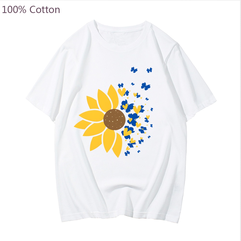 Ukraine Sunflower Lovers Tshirt Graphic T Vintage Ukrainian Y2K TshirtSize:XS-4XL-6XL