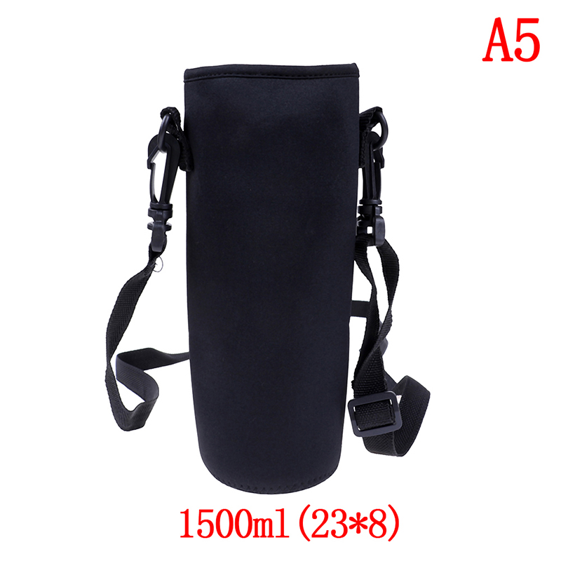 [TM Store] 420ml-1500ml Water Bottle Carrier Insulated Cover Bag Holder Strap Travel - 4