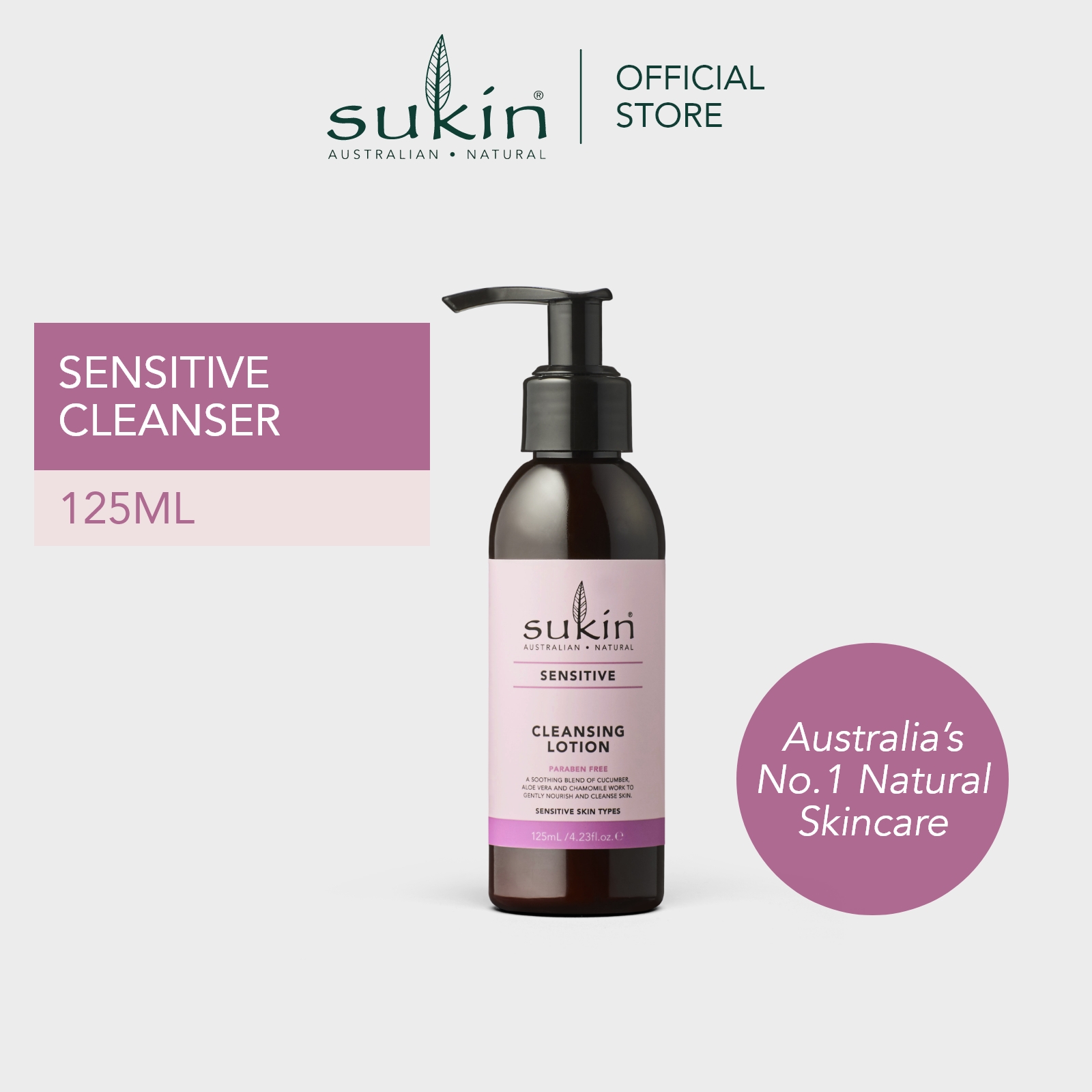 Gambar SUKIN CLEANSING LOTION l SENSITIVE (125ML)