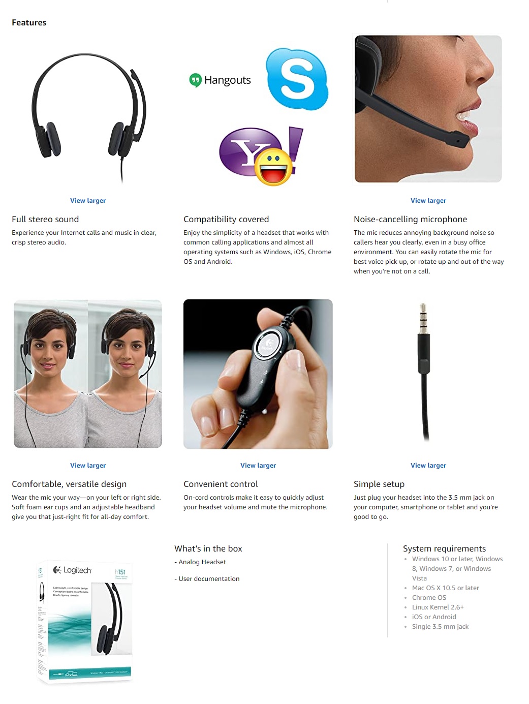 logitech h151 windows 10