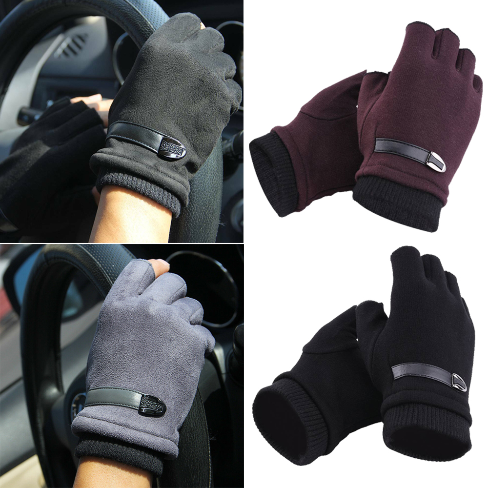 SHILU Womens Soft Car Driving Keep Warming Winter Gloves Mittens Warm Gloves Half Finger