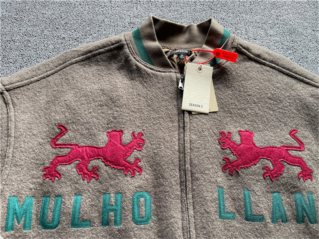 CALABASAS SEASON 5 Baseball Jacket Men Women and West High Quality Puffer Leopard Embroidered Pattern Vintage Wool Zi Coat · v4