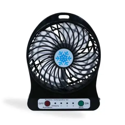 ALLFRUI Silent Outdoor Convenience Rechargeable Activities Mini Desk USB Battery Fan Electric Fan Portable Fan LED Light Air Cooler (3)