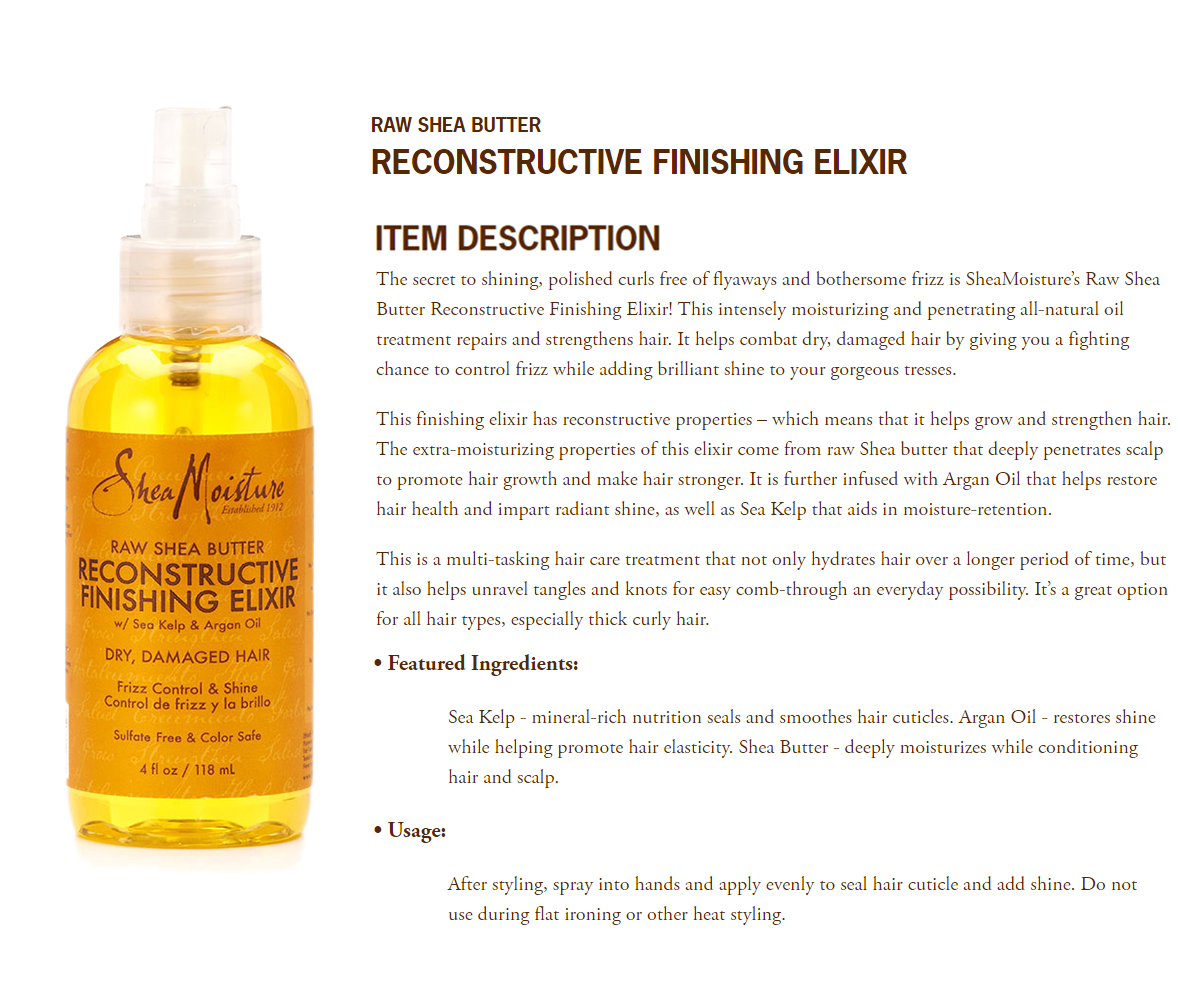 shea moisture reconstructive finishing elixir