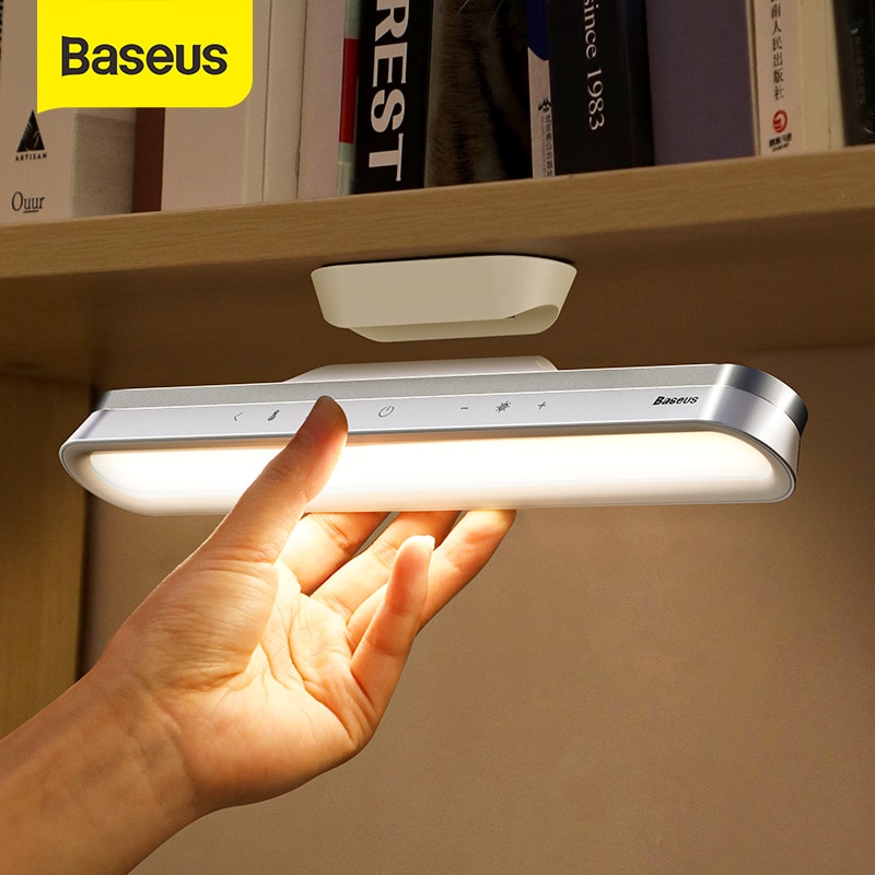 Baseus đèn bàn đèn led nam châm treo để bàn đèn tủ mờ vô cấp sạc được đèn ngủ cho tủ quần áo đèn tủ quần áo
