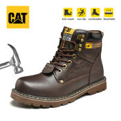 CAT Leather Steel Toe Safety Work Boots by Caterpillar