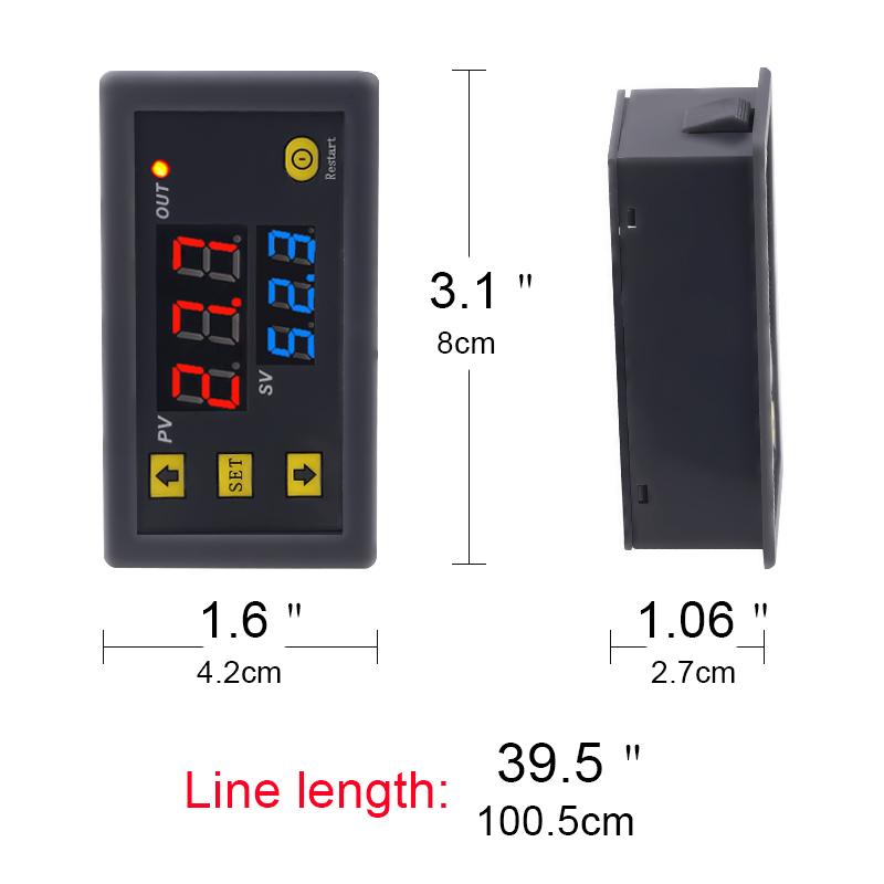AC110-220V//12V W3230 LCD Thermostat Temperature Controller Meter Regulator