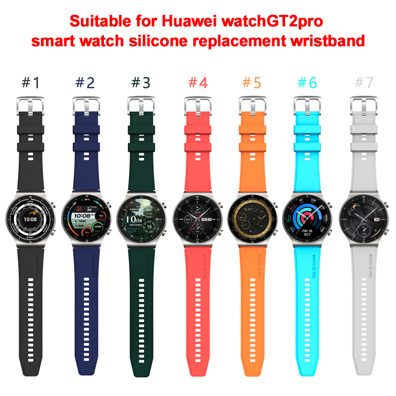 Beanie New【Free จัดส่งสต็อก Cheap】ซิลิโคนสำหรับนาฬิกา Huawei Gt2 Pro ซิลิโคนนาฬิกาทดแทนได้สำหรับ Huawei GT2 Pro นาฬิกาใหม่