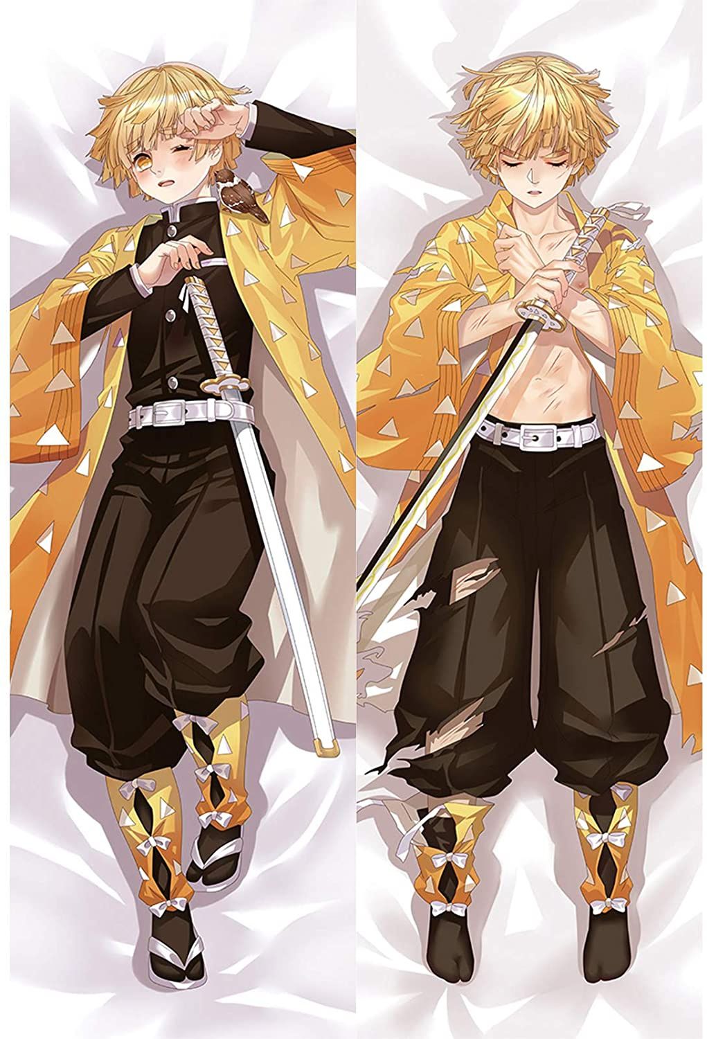 Demon Slayer Almohada Corporal Zenitsu Body Pillow Anime Girl